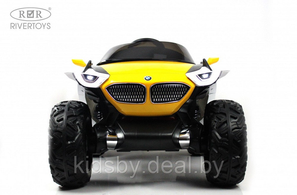Детский электромобиль RiverToys K888AM (желтый) BMW - фото 3 - id-p215599642