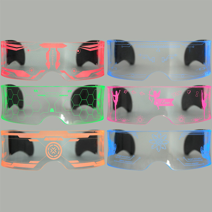 Неоновые очки для TikTok в стиле Cyberpunk - фото 4 - id-p215599692