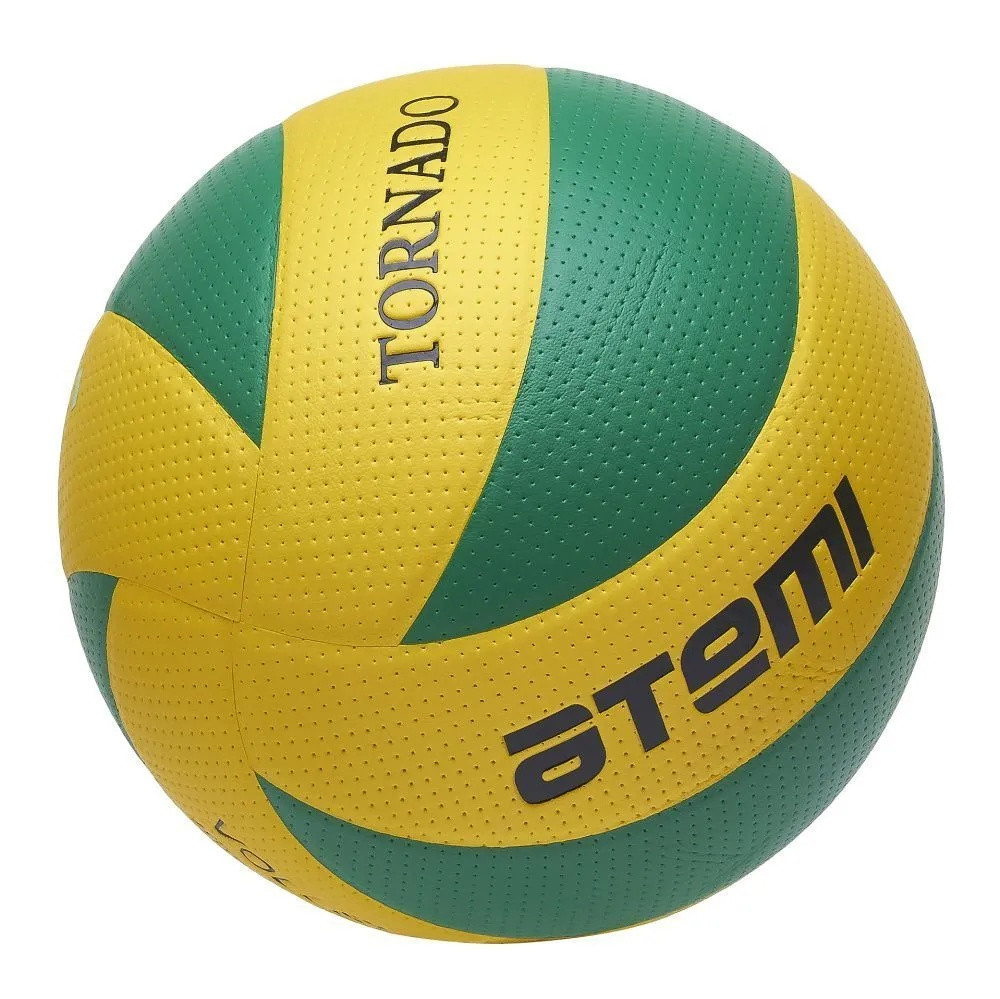 Мяч волейбольный Atemi Tornado, желтый/зеленый, ПВХ - фото 1 - id-p215600008