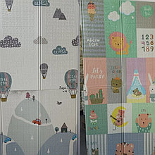 Термоковрик детский двухсторонний складной "Книжка" 180х200 см, напольный, толщина 1 см