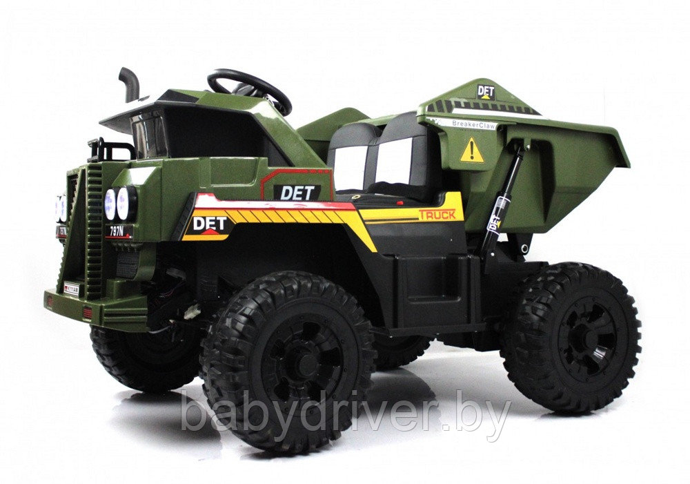 Детский электромобиль RiverToys K111AM (зеленый) Двухместный, полноприводный