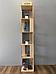Стеллаж деревянный напольный для книг дома MP15 дуб сонома книжный шкаф угловой узкий высокий полки в детскую, фото 3