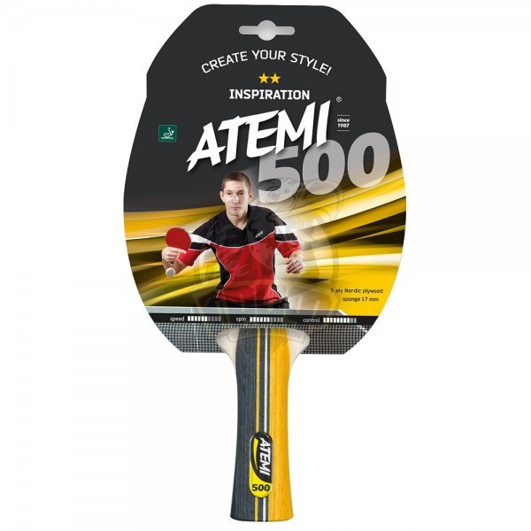 Ракетка для настольного тенниса Atemi 500 Training 3* (арт. A500) - фото 1 - id-p215603724
