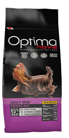 Optima Nova Dog Adult Mini (курица и рис), 2 кг - фото 1 - id-p215604843