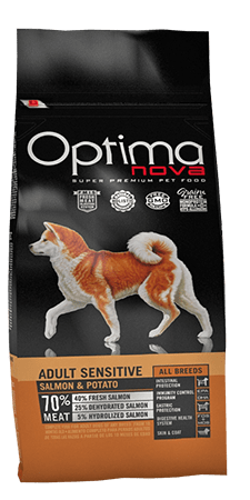 Optima Nova Adult Sensitive (лосось и картофель), 12 кг - фото 1 - id-p215604850