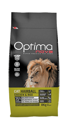Optima Nova Cat Hairball (курица и рис), 2 кг - фото 1 - id-p215604856