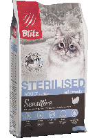 Blitz Sensitive Turkey Adult Sterilised (индейка), 400 гр
