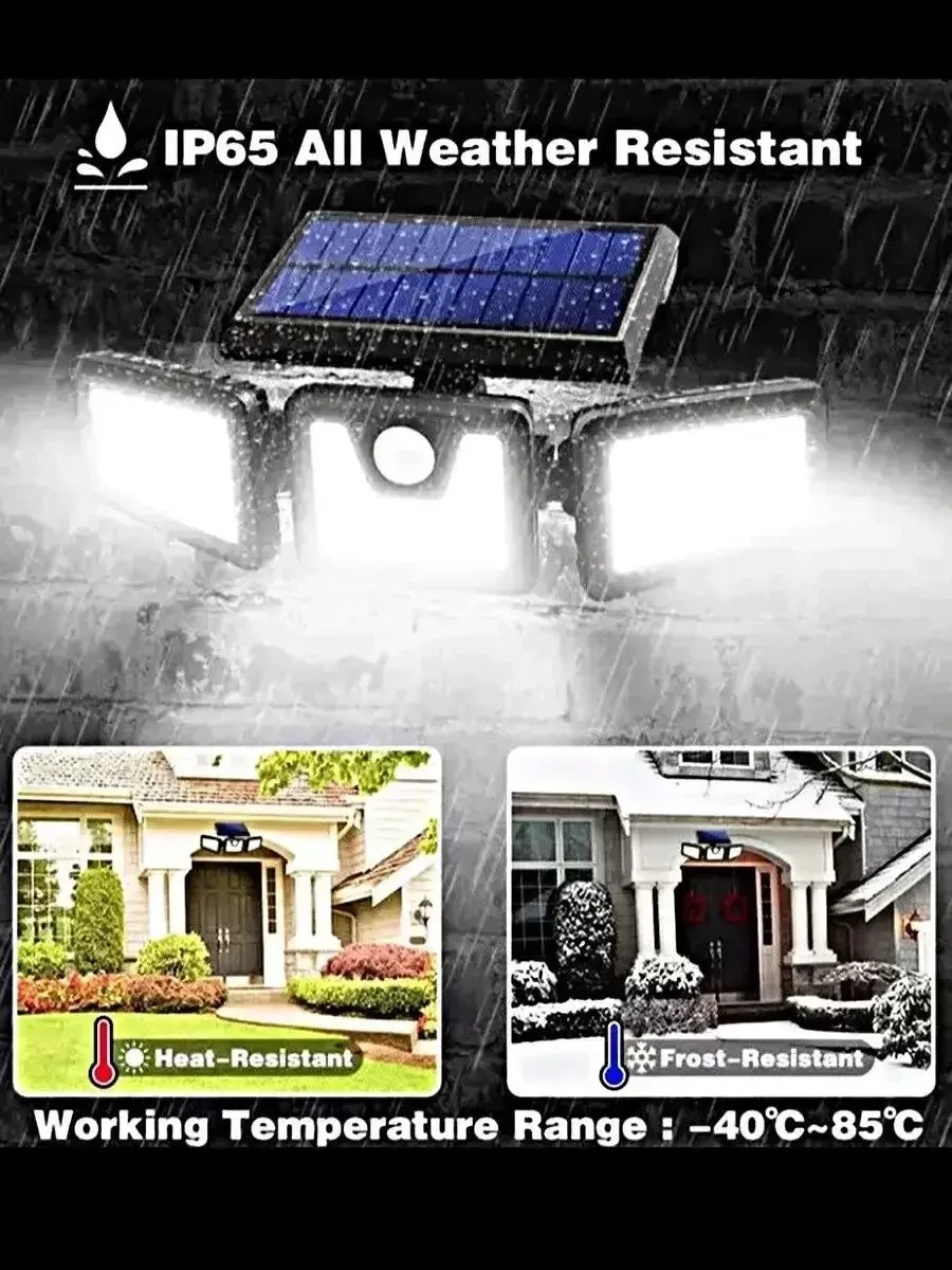 Уличный светодиодный фонарь-светильник на солнечных батареях и поворотными шарнирами - фото 3 - id-p215605420