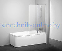 Ravak Шторка для ванны 10° 10CVS2-100 L белая+транспарент