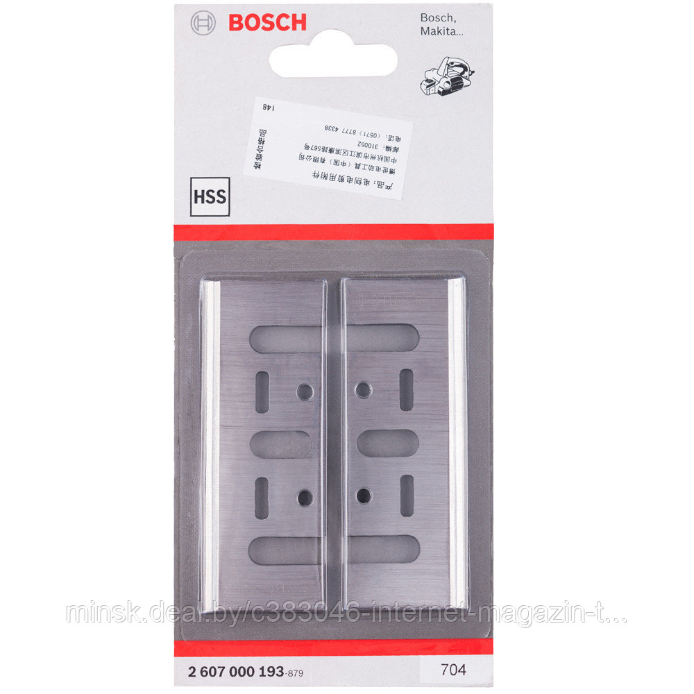 Нож 82 мм (2 шт) для рубанка GHO 6500 BOSCH (2607000193) - фото 1 - id-p215609335