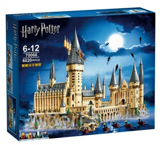 70068 Конструктор Гарри Поттер "Замок Хогвартс", 6020 детали, 27 фигурок, аналог LEGO Harry Potter 71043