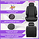 Чехлы на сиденья Skoda Rapid 2012-2022 / VW Polo лифт 2020- 2/3 с подлок Экокожа черная+центр жаккард, фото 2