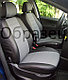 Чехлы на сиденья Skoda Rapid 2012-2022 / VW Polo лифт 2020- 2/3 с подлок Экокожа черный+серая вставка, фото 7