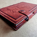 Съемная кожаная обложка на ежедневник ф-та А5 с магнитной застежкой (рыже-коричн. ) Арт. 4-232, фото 3