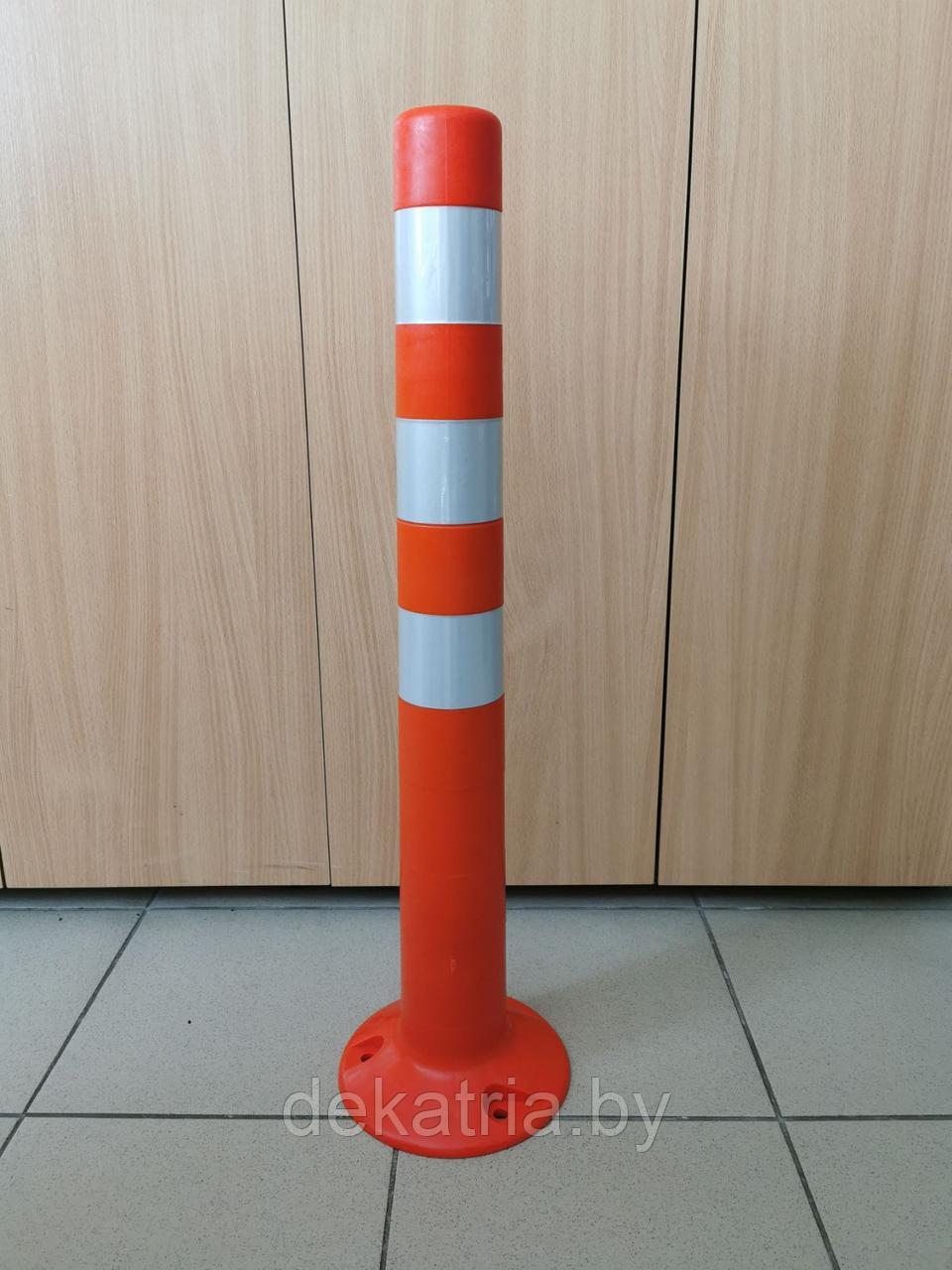 Столбик парковочный 750мм с 3-мя с/о полосами (Оранжевый) - фото 2 - id-p215614084