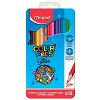 Цветные карандаши Maped "Color Peps" в металлическом пенале, 12шт