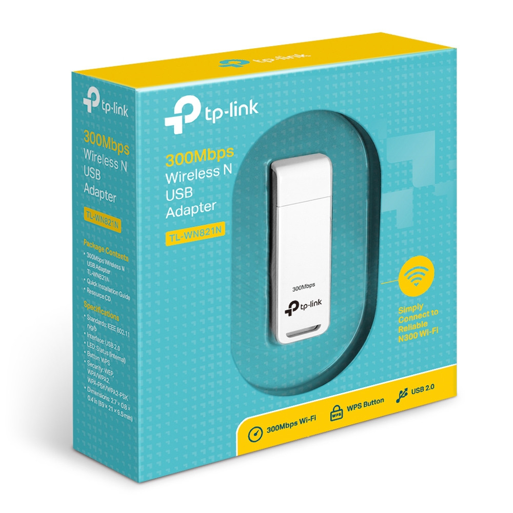 Wi-Fi адаптер USB TP-LINK, беспроводной, TL-WN821N до 300 Мбит - фото 2 - id-p215311569