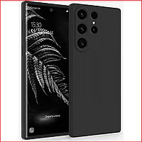 Чехол-накладка для Samsung Galaxy S23 Ultra SM-S918 (силикон) черный с защитой камеры