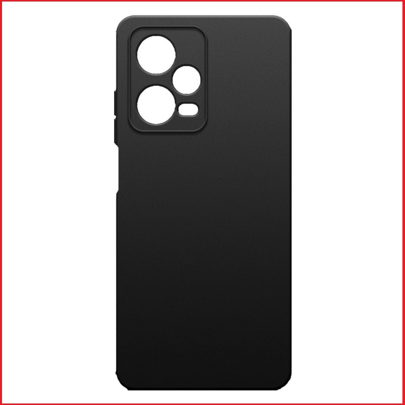 Чехол-накладка для Xiaomi Redmi Note 12 pro+ 5g (силикон) черный с защитой камеры