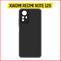 Чехол-накладка для Xiaomi Redmi Note 12s (силикон) черный с защитой камеры