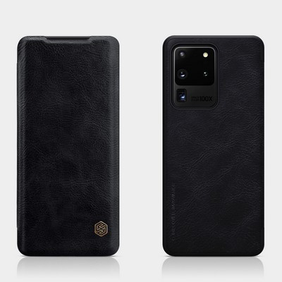 Кожаный чехол Nillkin Qin Leather Case Черный для Samsung Galaxy S20 Ultra - фото 4 - id-p215618846