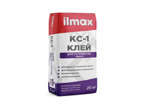 Клей для утеплителя и армирующей сетки ilmax КС-1 (25 кг.) - фото 1 - id-p55852039