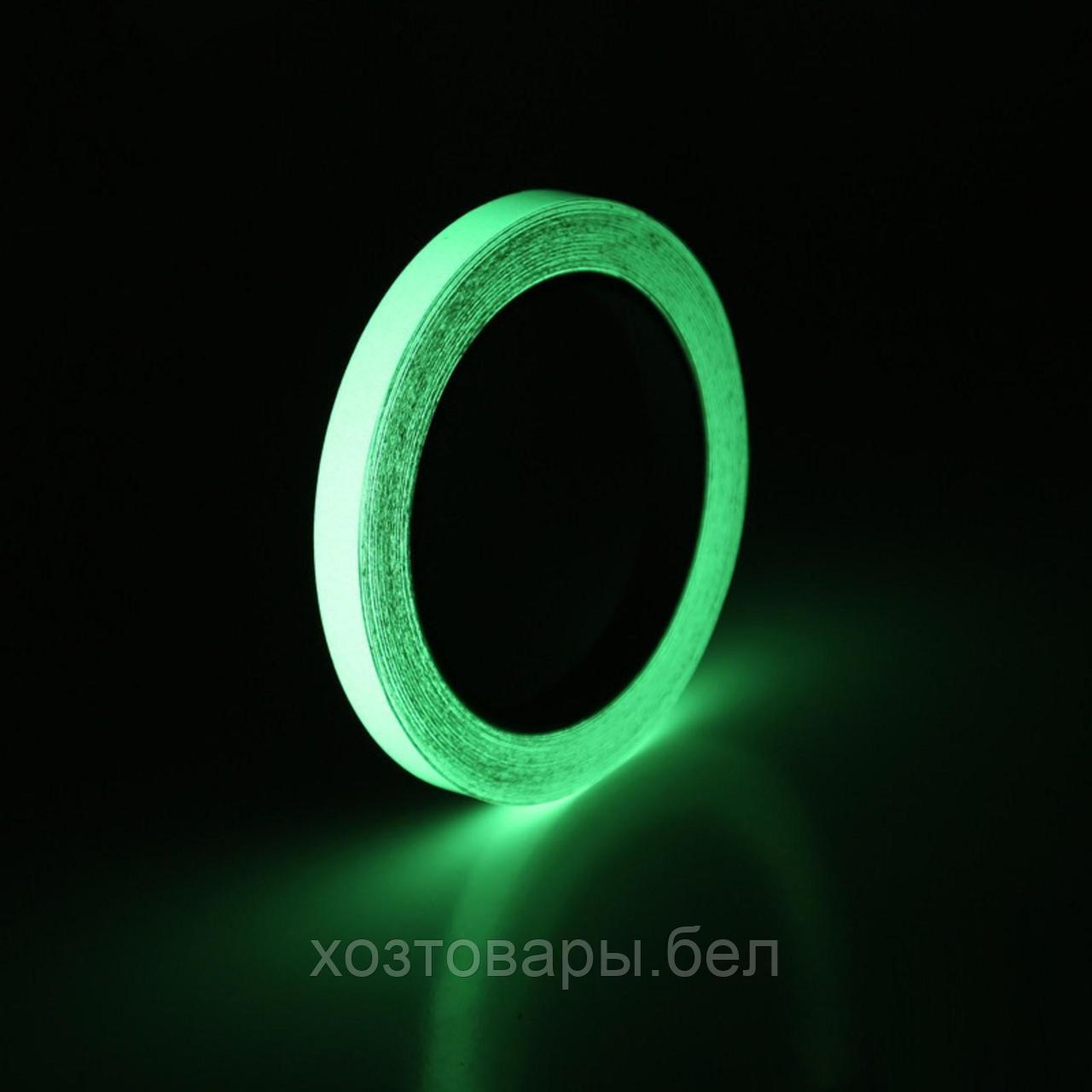 Светоотражающая лента самоклеящаяся 2см х 300см зеленое свечение TORSO