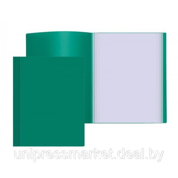 Папка-файл 30 листов Attomex, A4, 500 мкм, вкладыши 30 мкм, зеленая - фото 1 - id-p215619520