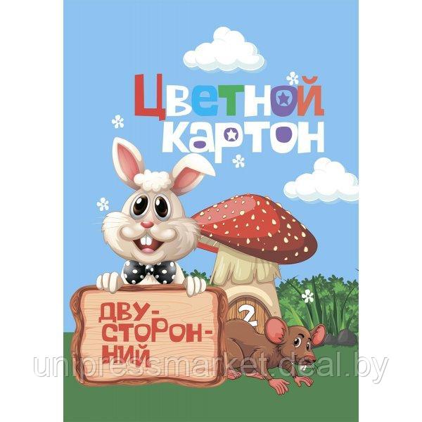 Цветной картон КД-009,Двухсторонний А4, 8 листов Плотность: 230 г\м2. - фото 1 - id-p215619653