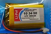 Литий-полимерный аккумулятор 103450 1800mAh - ET LP103450-PCM, 3.7V, c платой защиты