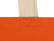 Сумка для шопинга Steady из хлопка с парусиновыми ручками, 260 г/м2, оранжевый, фото 3