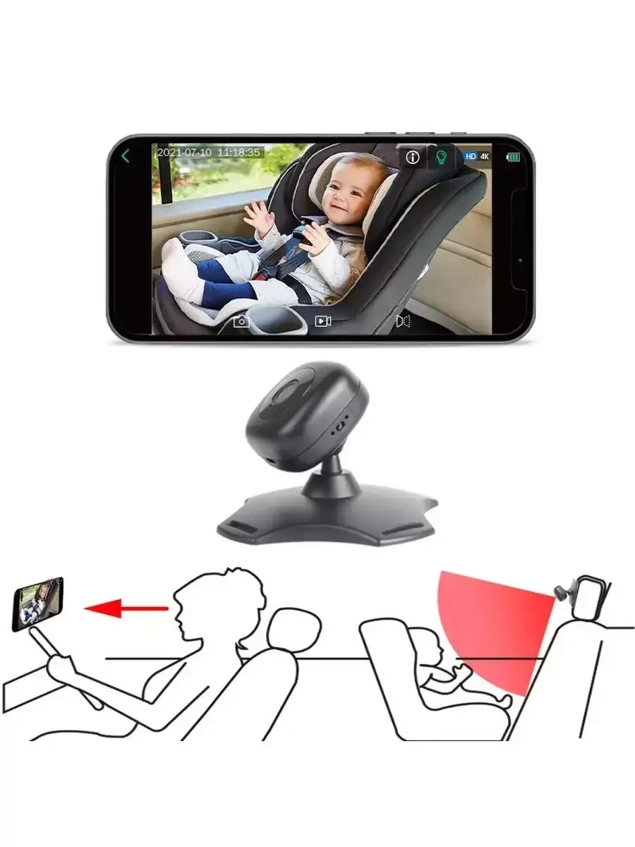 Видеорегистратор автомобильный / камера наблюдения за ребенком - фото 4 - id-p215620884