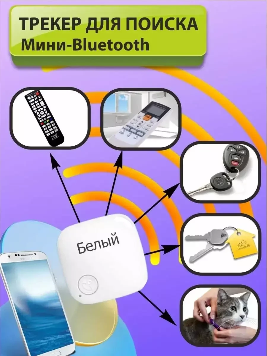 GPS Bluetooth трекер для поиска потерянных предметов / Искатель предметов - фото 2 - id-p215620890