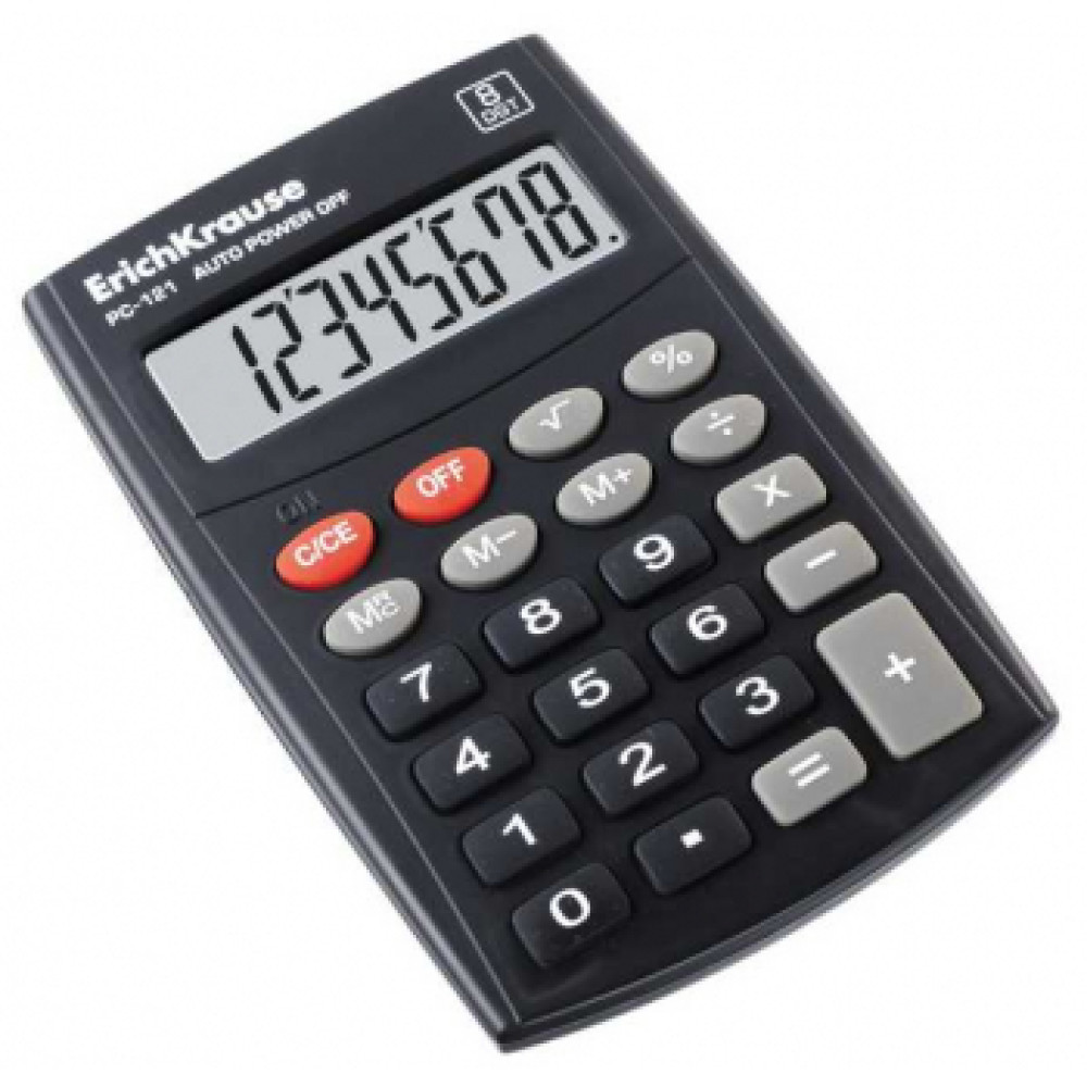 Калькулятор "Erich Krause PC-121"карм.,8 разр.арт.40121 - фото 1 - id-p215621325