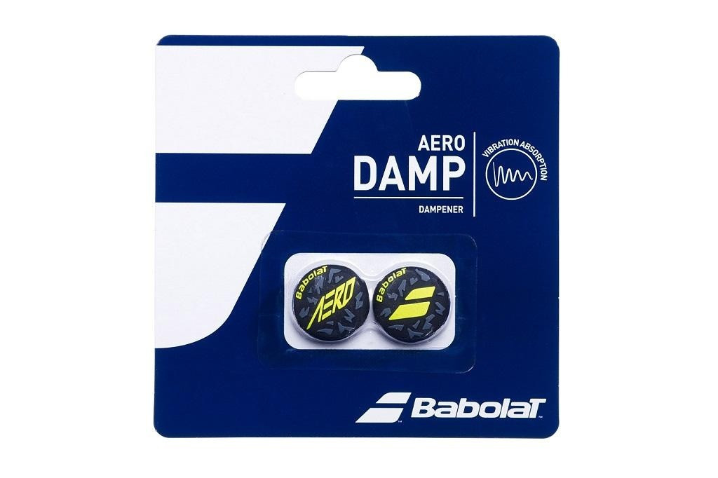 Виброгаситель для т/ракеток Babolat Aero Damp (2 шт. в уп.), серый/желтый (700119-100) - фото 1 - id-p215621227