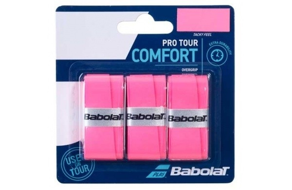 Обмотка для т/ракеток Babolat Pro Tour (3 шт. в уп.), розовый (653037-156) - фото 1 - id-p215621234