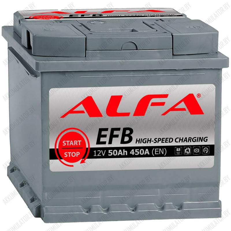 Аккумулятор Alfa EFB 50 R / 50Ah / 450А - фото 1 - id-p215622508