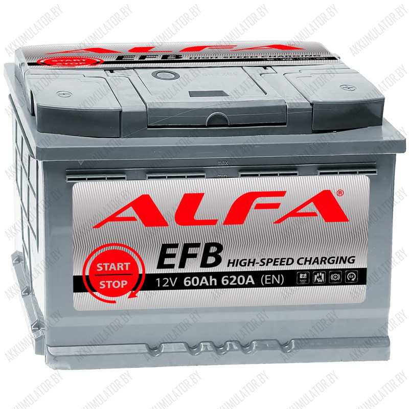 Аккумулятор Alfa EFB 60 R / 60Ah / 620А - фото 1 - id-p215622509