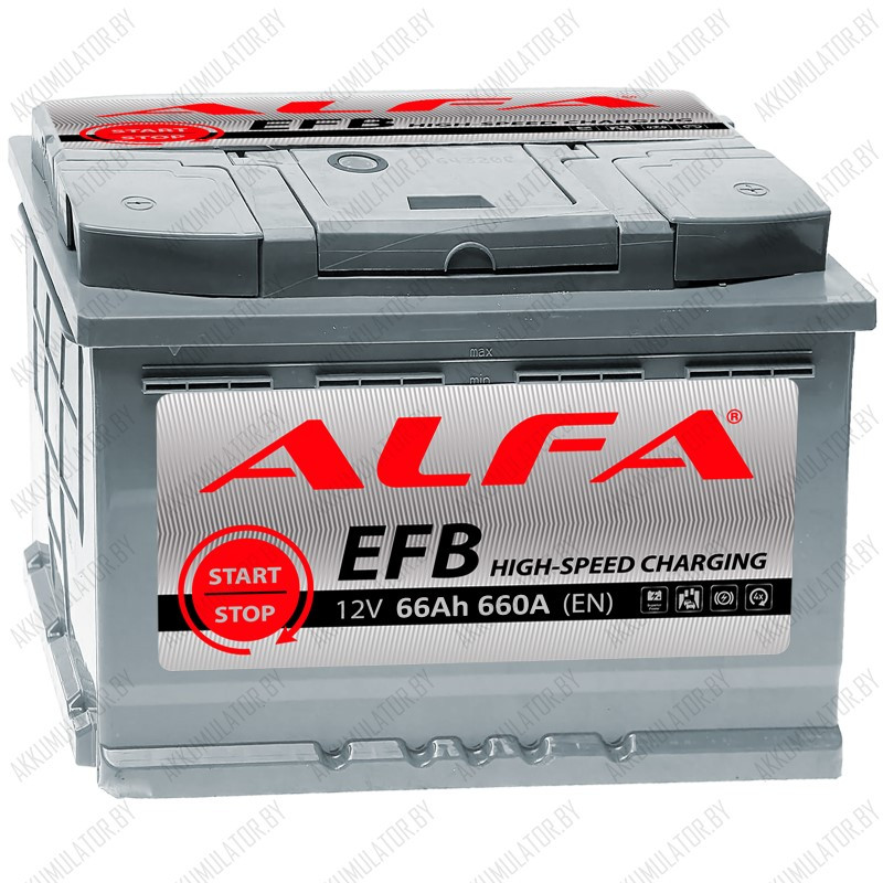 Аккумулятор Alfa EFB 66 R / 66Ah / 660А