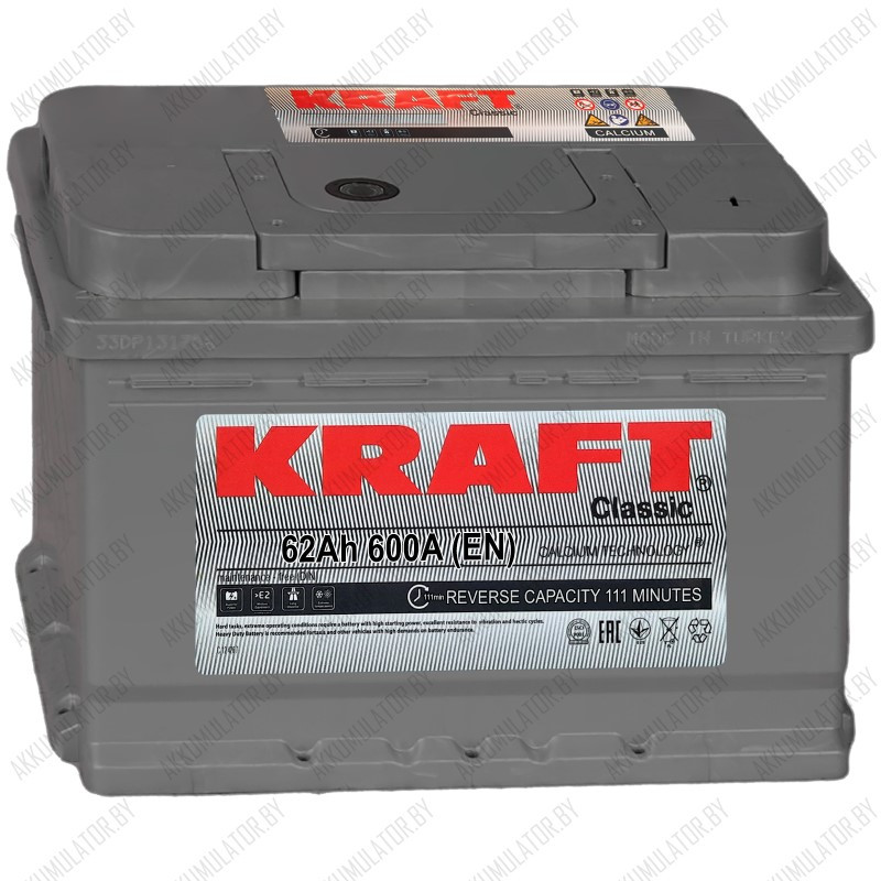 Аккумулятор Kraft Classic / 62Ah / 600А