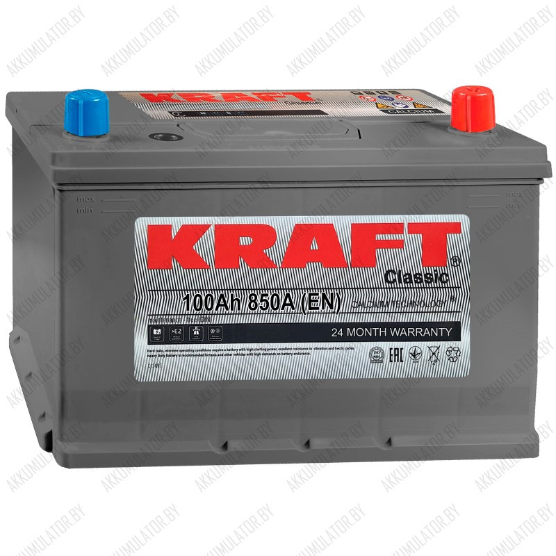 Аккумулятор Kraft Classic Asia / 100Ah / 850А - фото 1 - id-p215622557