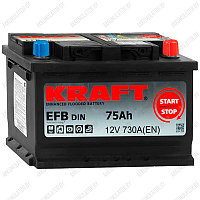 Аккумулятор Kraft EFB / 75Ah / 730А