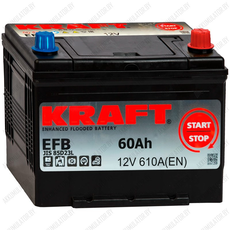 Аккумулятор Kraft EFB Asia / 60Ah / 610А