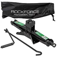 Домкрат ROCK FORCE механический ''ромб'' 2т с резиновой накладкой (h min 120мм, h max 415мм) в