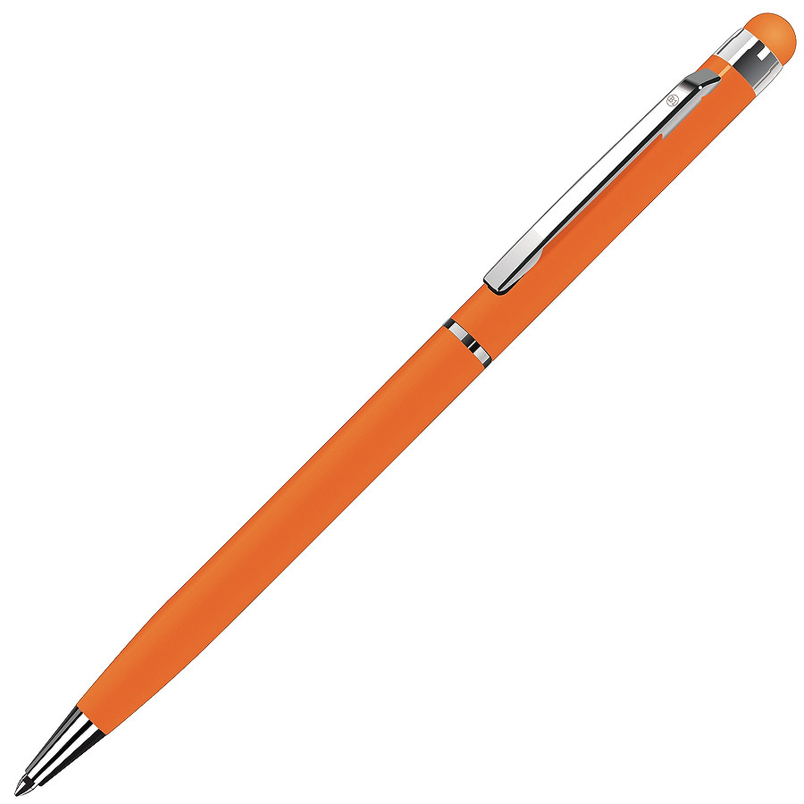 Ручка шариковая Touchwriter оранжевая со стилусом для сенсорных экранов