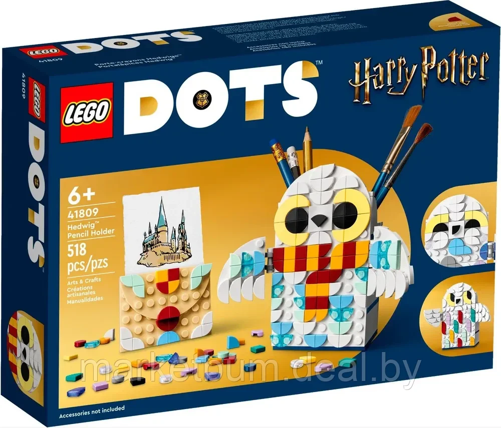 Конструктор LEGO DOTS 41809, Подставка для ручек в форме Хедвиги - фото 1 - id-p215628887