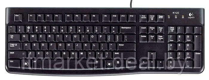 Клавиатура Logitech K120 (920-002506) black - фото 1 - id-p214885432