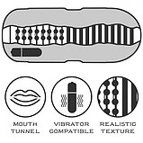 Мастурбатор в колбе губки Sex In A Can Mouth Stamina Tunnel с вибрацией, фото 4