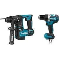 Наборы электроинструментов Makita DLX2271 (шуруповерт, перфоратор, без АКБ)