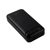 Портативное зарядное устройство (Power Bank)КР KP-39 30000 mAh с LED-экраном и фонариком черный